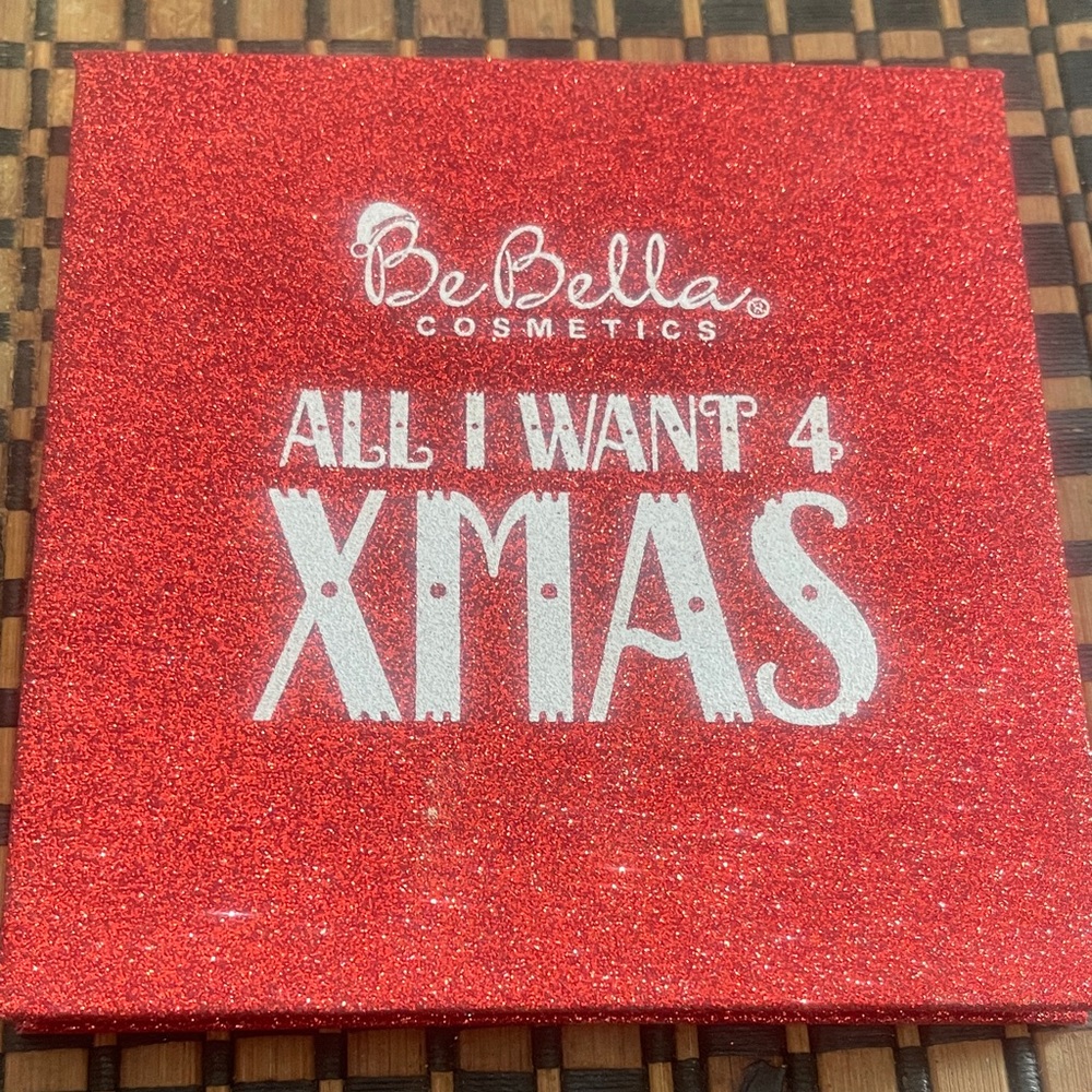 BeBella Cosmetics "All I Want 4 XMAS" Glitter Eyeshadow Palette - Red
